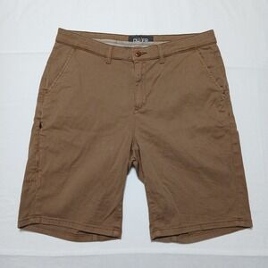 DU/ER Men's Live Lite Journey Shorts Brown Performance Stretch Size 33 Inseam 9"